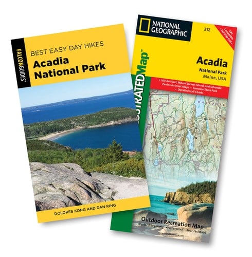 Best Easy Day Hiking Guide and Trail Map Bundle Acadia National Park