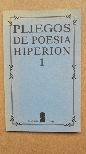 Pliegos de poesía Hiperión