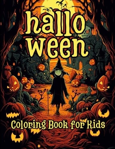Halloween Coloring Book for Kids: Scary Halloween coloring book for children between 6 and 12 years.