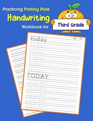 Practicing Printing Style Handwriting Workbook for Third Grade Tracing and Writing Dolch Sight Words 3rd Grade Level
