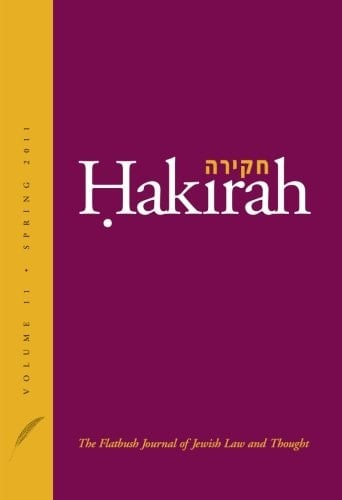 Hakirah: The Flatbush Journal of Jewish Law and Thought
