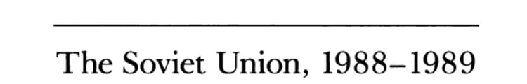 The Soviet Union 1986/1987 Events, Problems, Perspectives