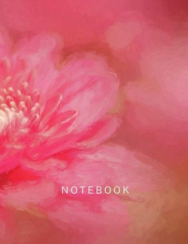 Notebook: College Ruled Paper (Lined Notebook) – Flower Painting Paperback Cover - 8.5 x 11 inches (Letter size) - 120 Pages