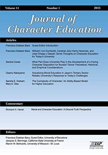 Journal of Character Education Vol 11 Issue 1