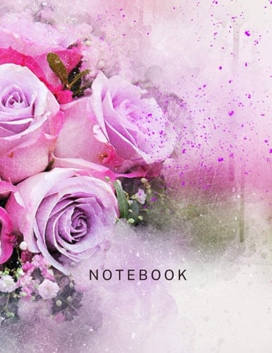 Notebook: College Ruled Paper (Lined Notebook) – Roses Bouquet Paperback Cover - 8.5 x 11 inches (Letter size) - 120 Pages