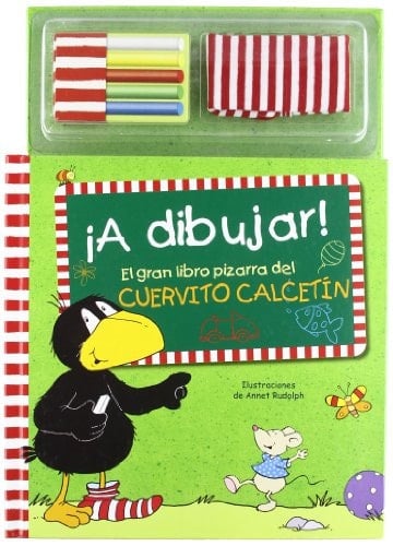 ¡A dibujar! el gran libro pizarra del cuervito Calcetín
