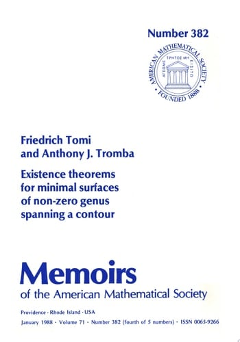 Existence Theorems for Minimal Surfaces of Non-Zero Genus Spanning a Contour