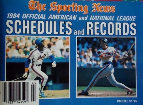 Baseball Schedule Book, 1984