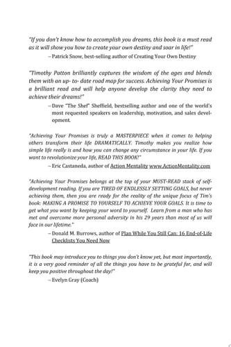 Achieving Your Promises How to Reverse Your Circumstances and Realize Your Dreams