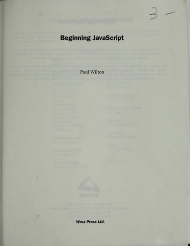 Beginning JavaScript
