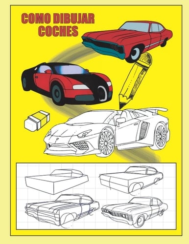 como dibujar coches paso a paso: aprender a dibujar coches paso a paso para adultos principiantes ( línea negro ,papel cuadriculado ) para niños de 4 a 12 años. (Spanish Edition)