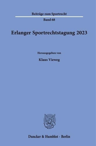 Erlanger Sportrechtstagung 2023