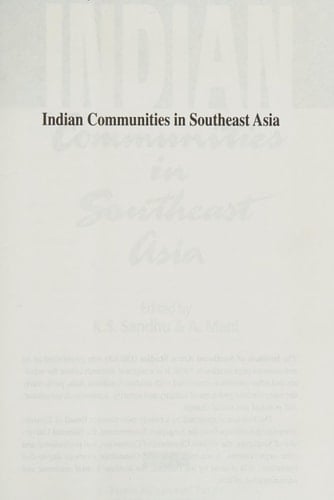 Indian Communities in Southeast Asia