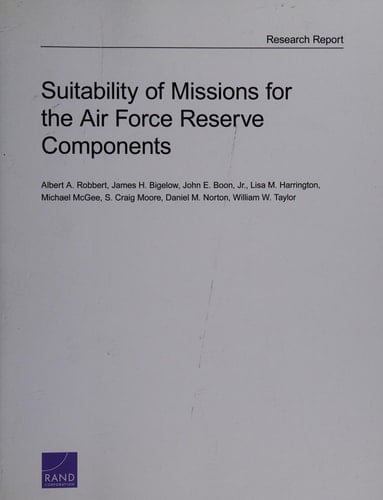 Suitability of Missions for the Air Force Reserve Components (Rand Project Air Force)