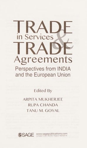 Trade in Services and Trade Agreements Perspectives from India and the European Union