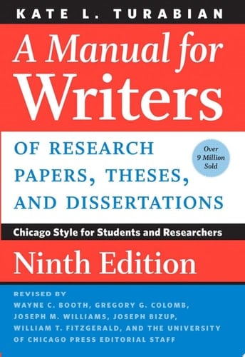 A Manual for Writers of Research Papers Theses and Dissertations