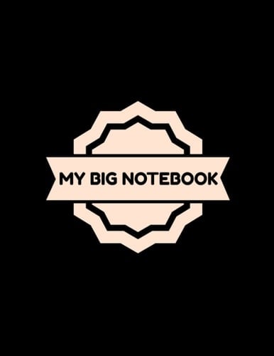 BIG NOTEBOOK - Big Notebook With Black Cover - Extra Large 8.5 x 11, 600 College ruled lined pages - Giant Notebook Paperback
