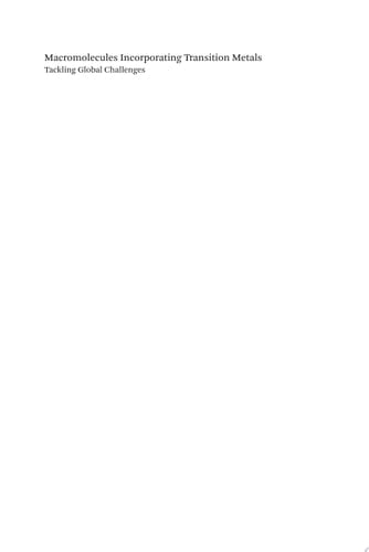 Macromolecules Incorporating Transition Metals