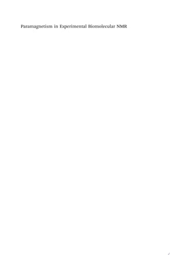 Paramagnetism in Experimental Biomolecular NMR