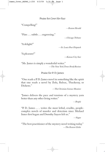 Cover Her Face An Adam Dalgliesh Mystery