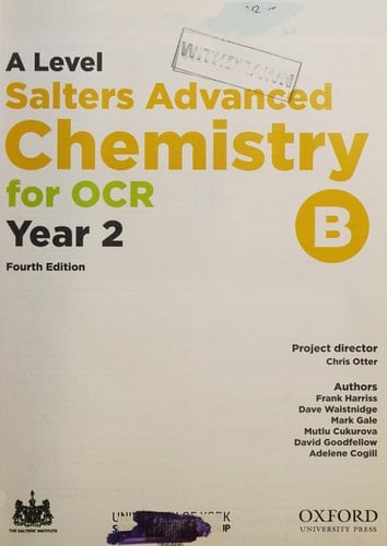 OCR a Level Salters' Advanced Chemistry Year 2 Student Book (OCR B)