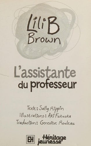 Lili B Brown L'assistante du Professeur