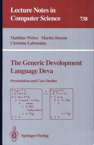 The Generic Development Language Deva Presentation and Case Studies