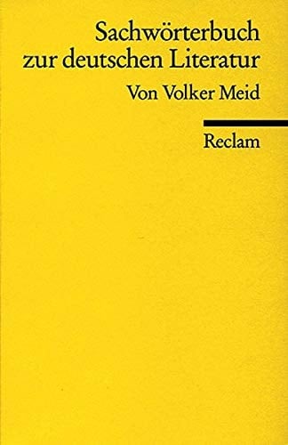 Sachwörterbuch zur deutschen Literatur.