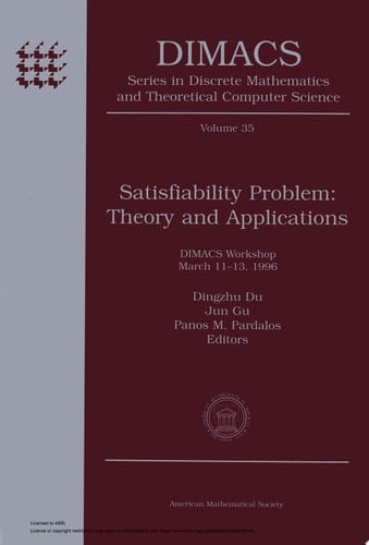 Satisfiability Problem Theory and Applications : DIMACS Workshop, March 11-13, 1996