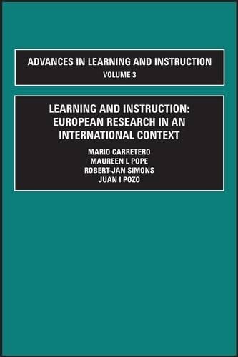 Learning and Instruction European Research in an International Context ; a Publication of the European Association for Research on Learning and Instruction