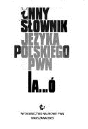 Inny słownik języka polskiego PWN