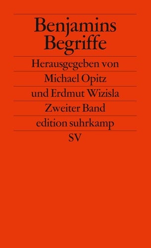 Benjamins Begriffe (Edition Suhrkamp) (German Edition)