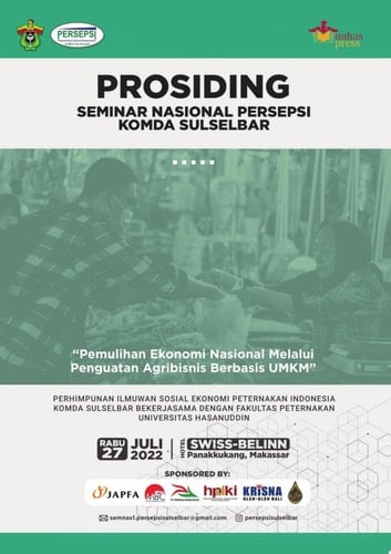 Prosiding Seminar Nasional Persepsi Komda Sulselbar Pemulihan Ekonomi Nasional Melalui Penguatan Agribisnis Berbasis UMKM