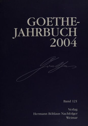 Goethe Jahrbuch 121/2004