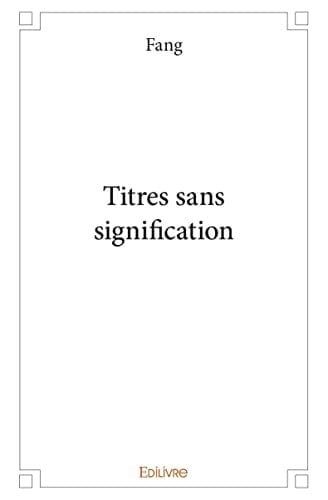 Titres sans signification