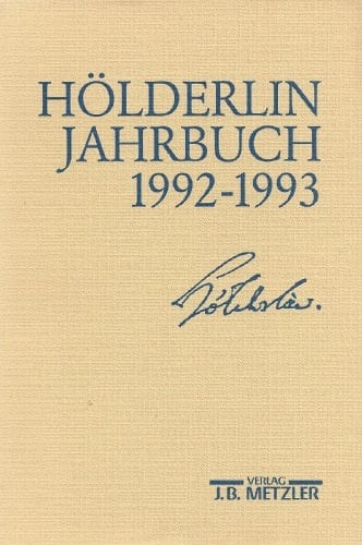 Hölderlin - Jahrbuch 1992 - 1993.