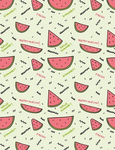 Watermelon Notebook Blank Cute Fruit Sketchbook Blank Paper Book Unlined Unruled Sheet Drawing Sketching Doodle Doodling Painting Journal Sticker Book for Kids Teen Girl Women Lady for Writing Activity Diary Notepad Student School Composition Notebook (Letter, Large, 8. 5x11)