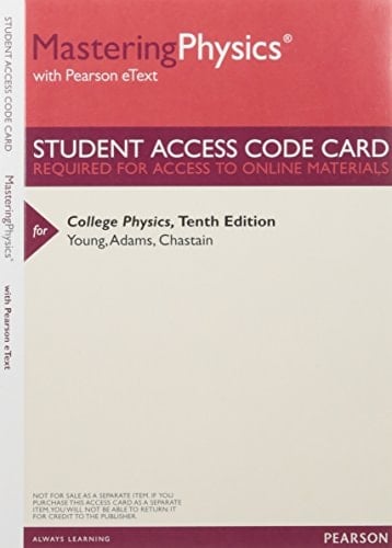 MasteringPhysics with Pearson eText - Valuepack Access Card - for College Physics
