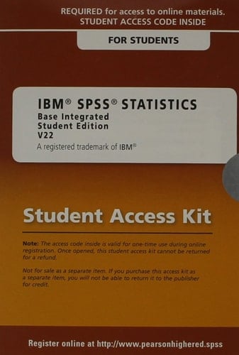 SPSS for Pearson Education Online Access Code