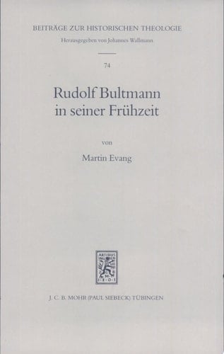 Rudolf Bultmann in seiner Frühzeit