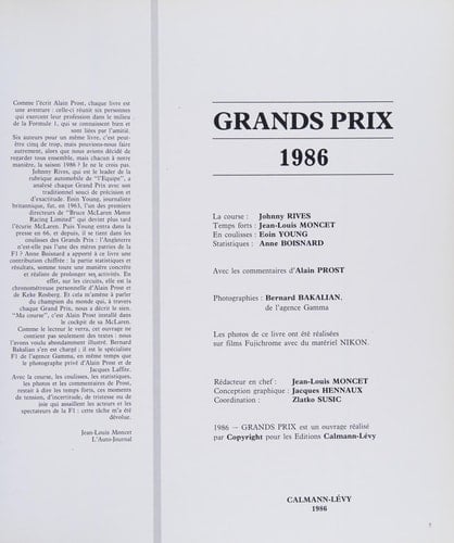 Grands prix 1986