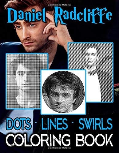 Daniel Radcliffe Dots Lines Swirls Coloring Book: Daniel Radcliffe Relaxation Activity New Kind Books For Adults Relaxing Activity Pages