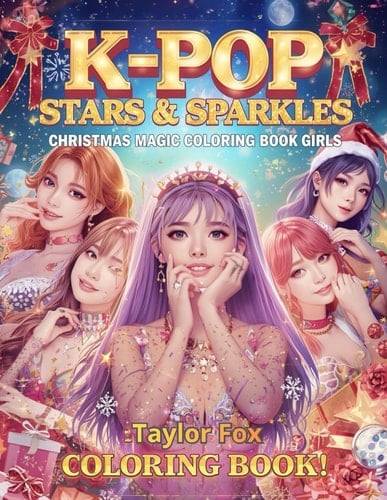 K-POP Stars & Sparkles: Christmas Magic Coloring Book for Girls: A Festive K-Pop Holiday Coloring Adventure with Cute Idols, Winter Outfits & Sparkling Christmas Scenes