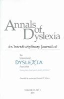 Annals of Dyslexia