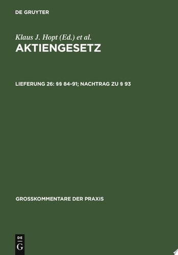 §§ 84-91; Nachtrag zu § 93
