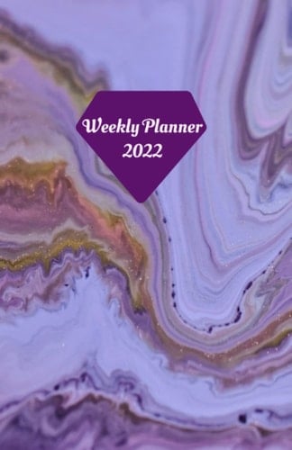 Galactic Themed Planner 2022: Purple and Gold Paperback Planner