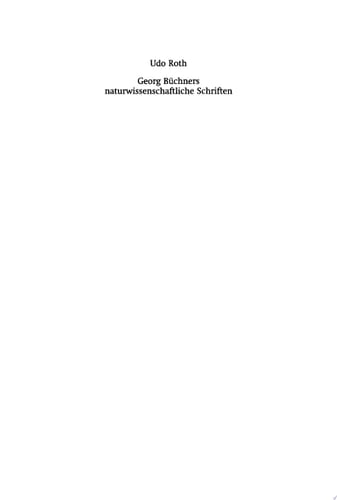 Georg Büchners naturwissenschaftliche Schriften