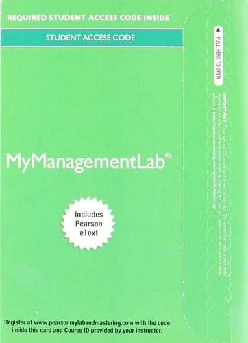 MyManagementLab with Pearson eText -- Component Access Card (1 semester access) (2017)