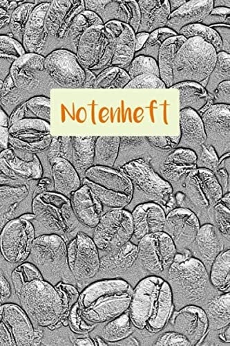 Notenheft: Notenheft, Motiv: Kaffeebohnen Zeichnung (German Edition)