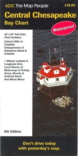 Chart Chesapeake Bay Central MD Rolled